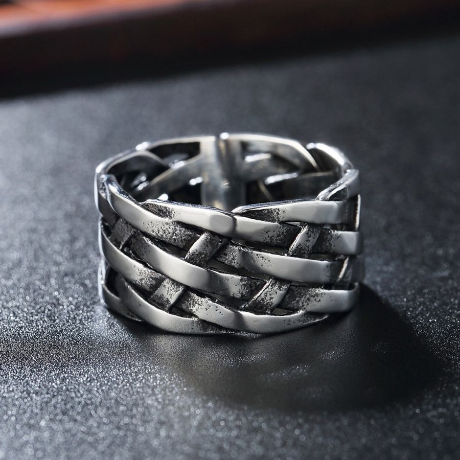 Vintage Braided Silver Ring