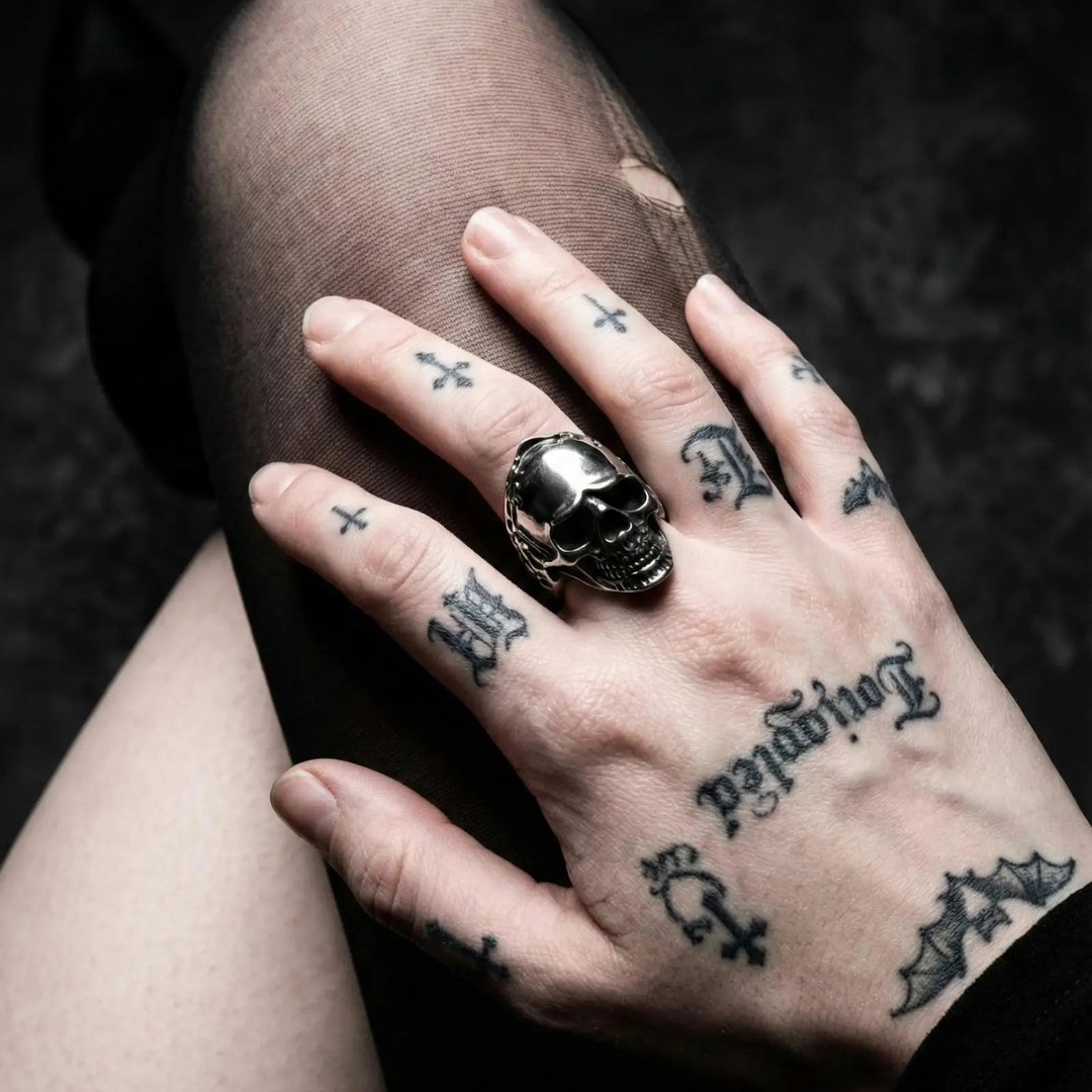 Vintage Skull Gothic Statement Ring