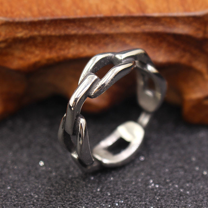 Vintage Chain Link Minimalist Band Ring