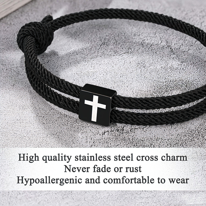 Cross paracord bracelet