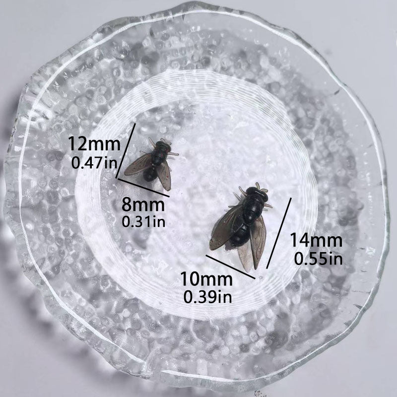 Weird Aesthetic 3D Simulation Fly Bug Stud Earrings