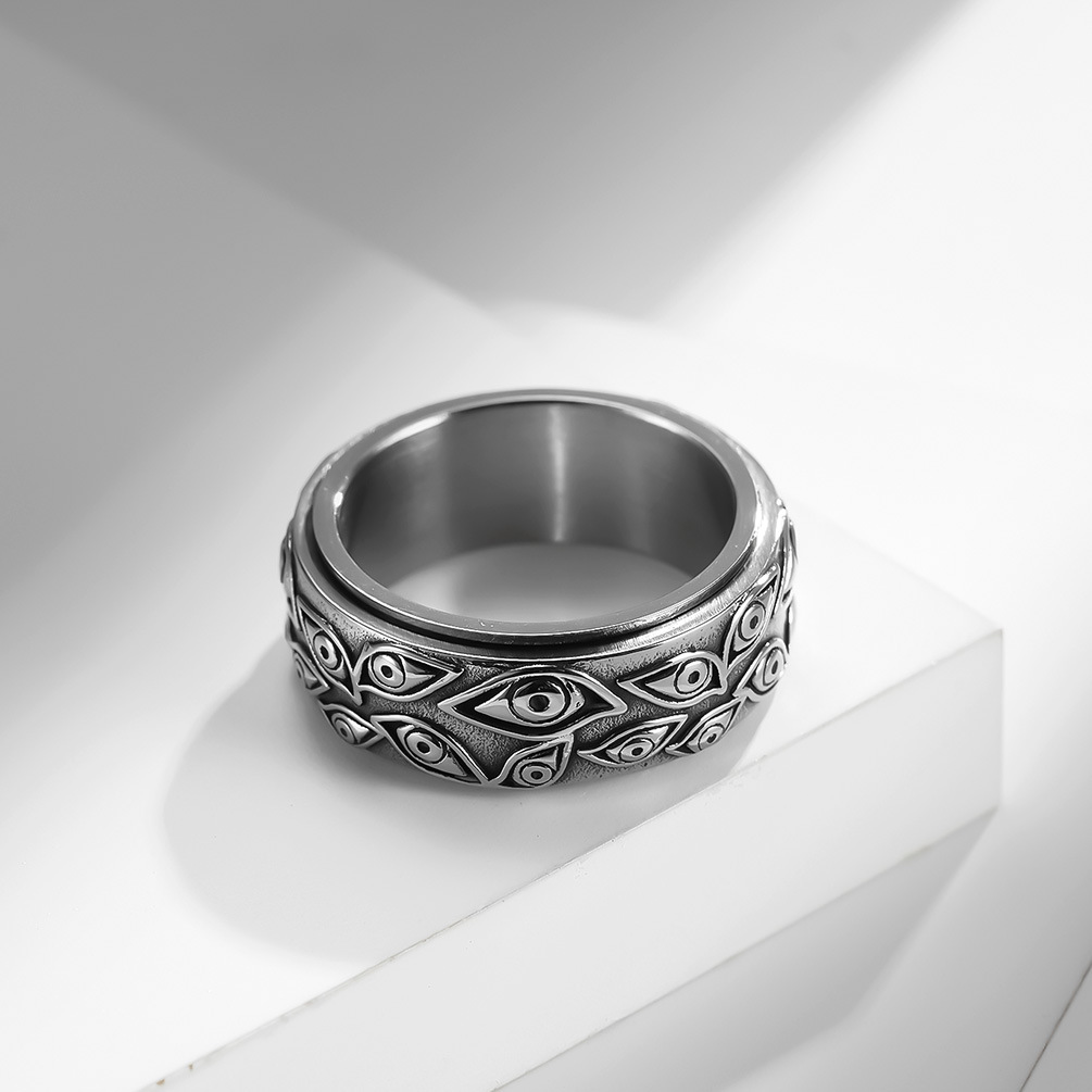 Occult All Seeing Eye Fidget Spinner Ring