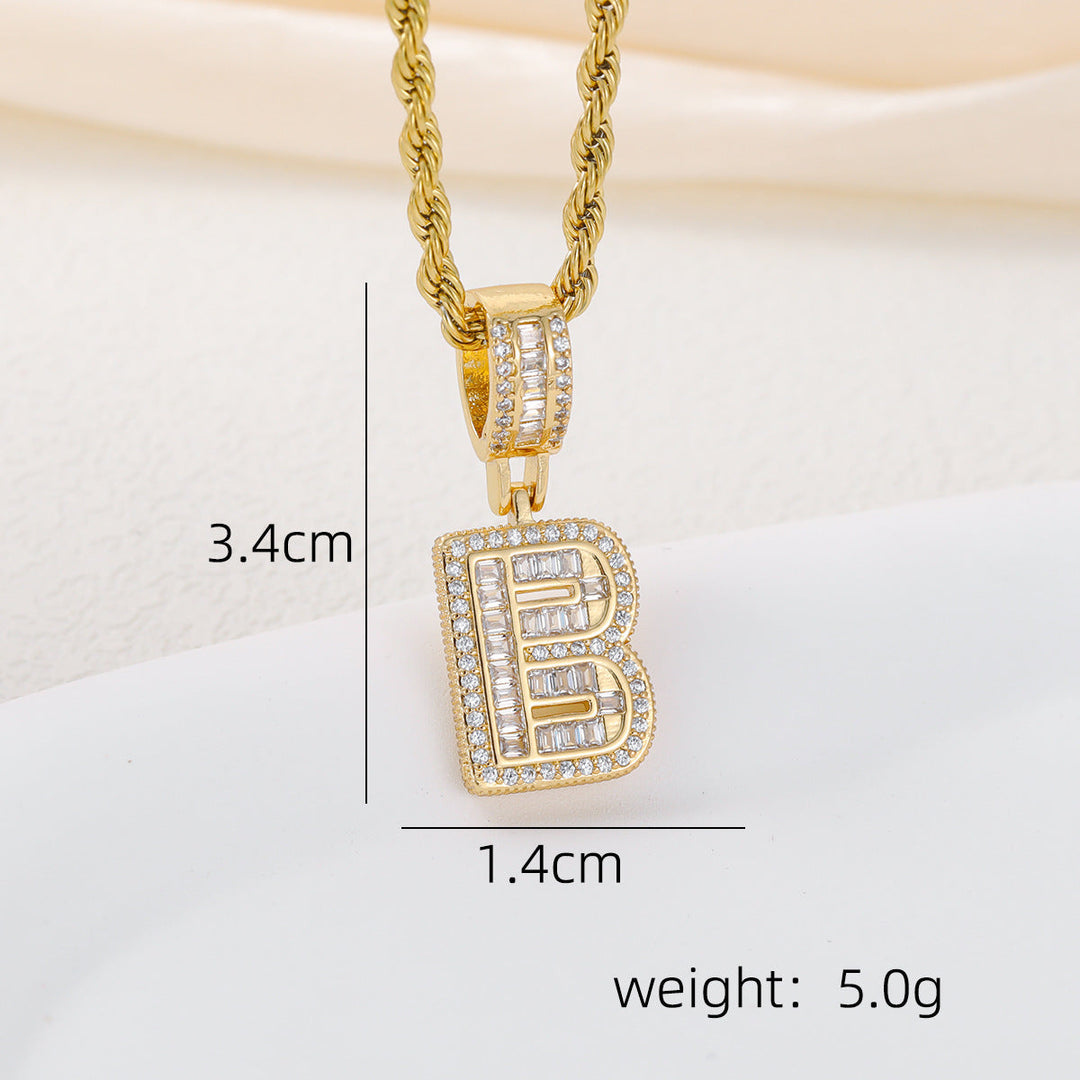 Alphabet Pendant Necklace