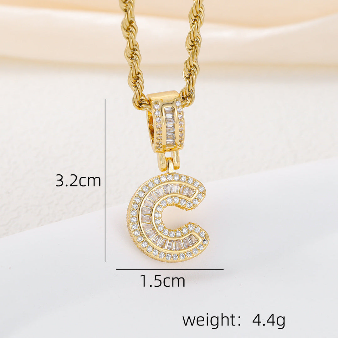 Alphabet Pendant Necklace