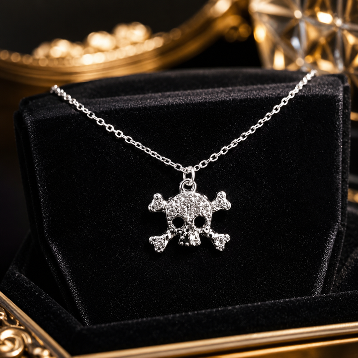 Punk Skull Pendant Necklace Earring Kit