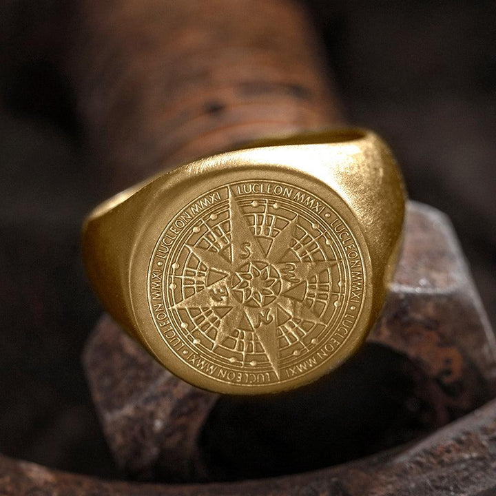 Crafted Compass Stainless Steel Men&