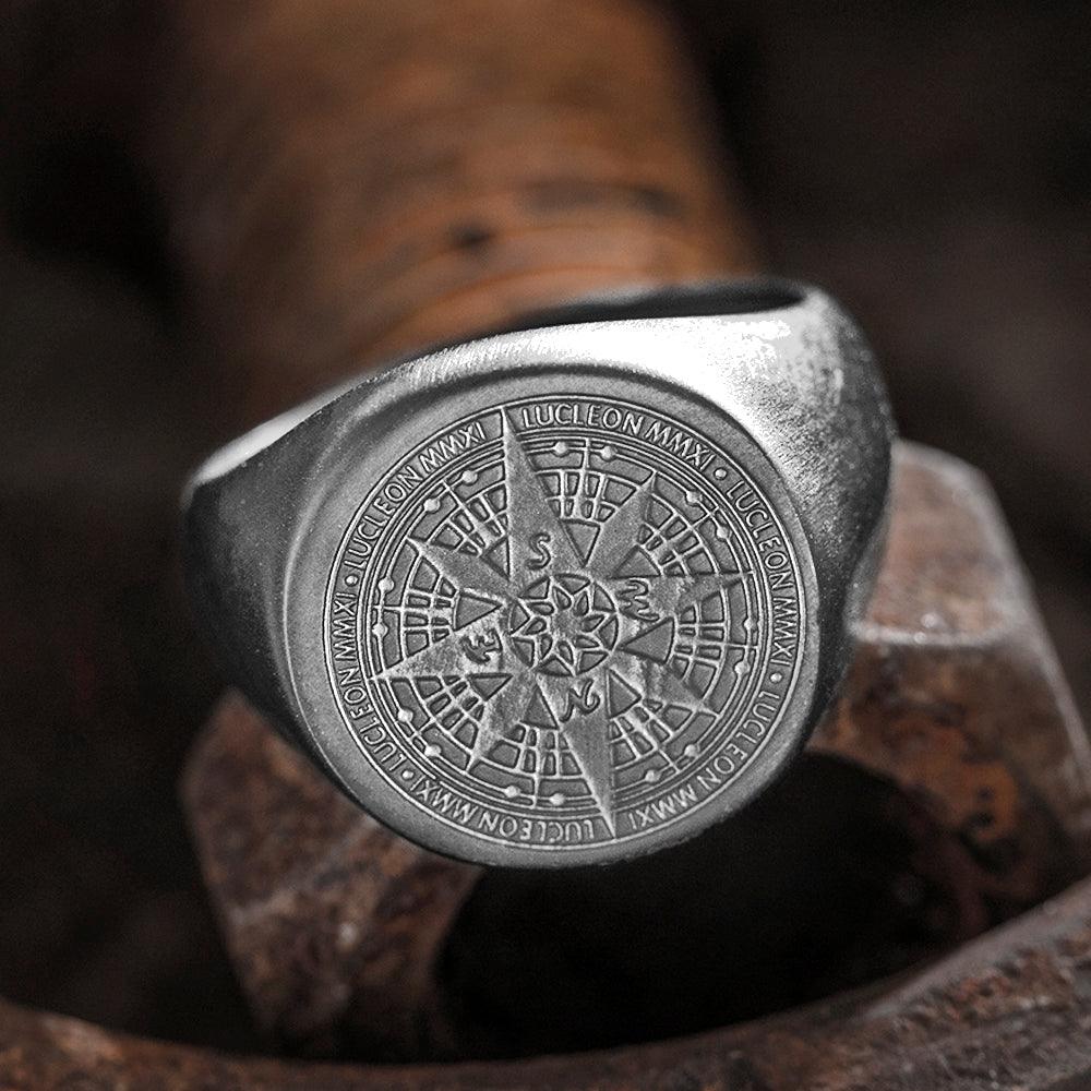 Crafted Compass Stainless Steel Men&