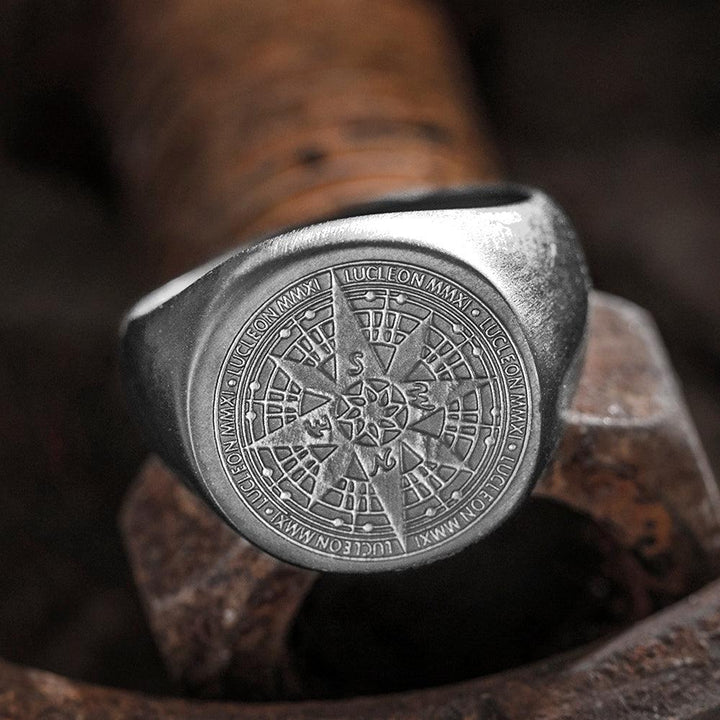Crafted Compass Stainless Steel Men&