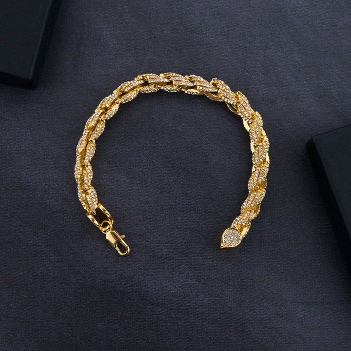 9mm Iced Rope Bracelet &amp; Chain Bundle