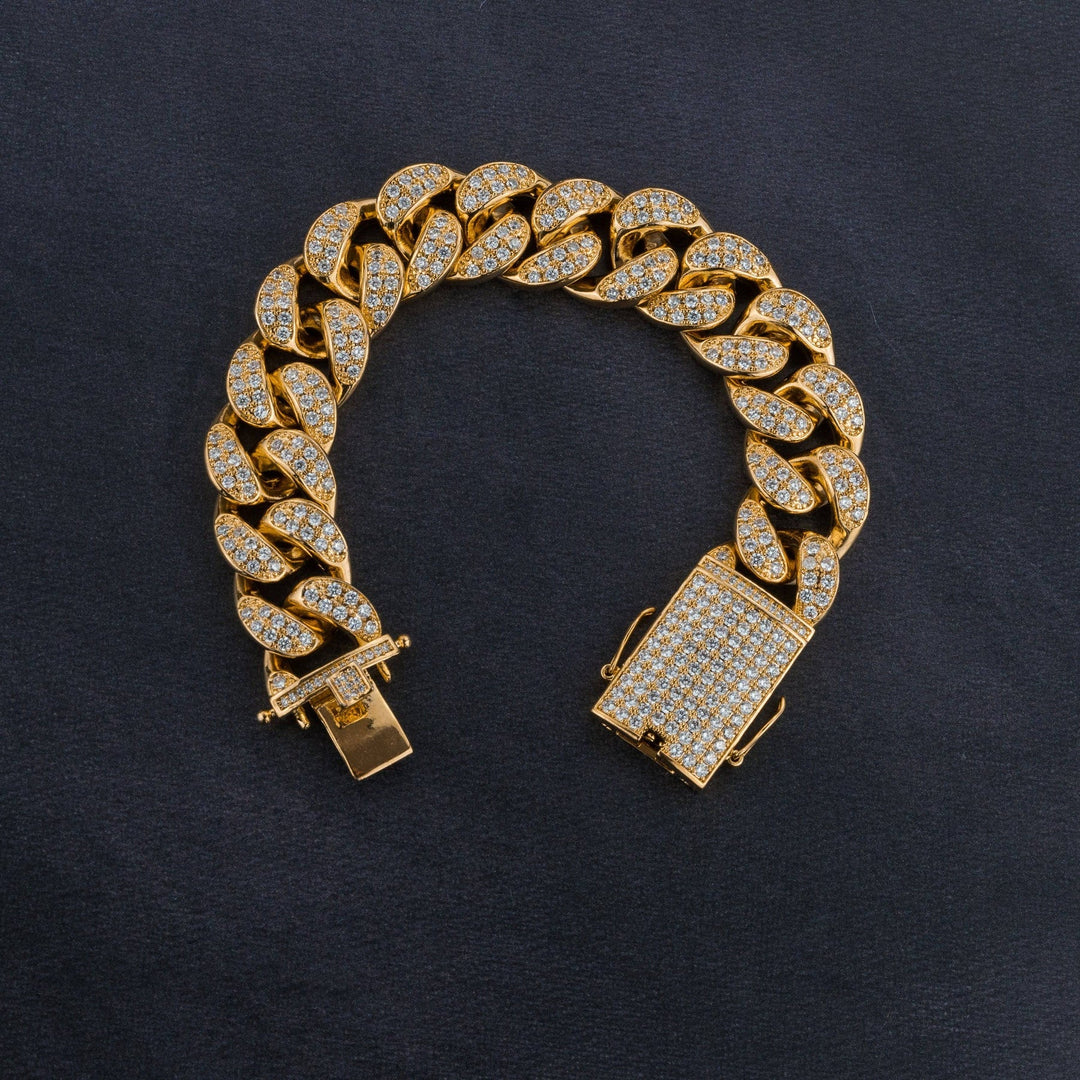 Premium 20mm Cuban Chain, Cuban Bracelet &amp; Watch Bundle
