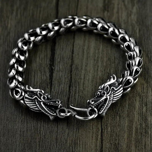 Double Dragon Head Bracelet