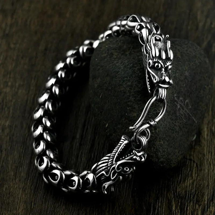 Double Dragon Head Bracelet