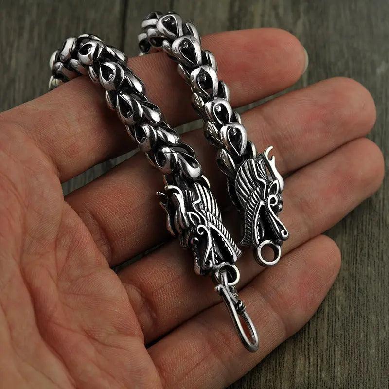 Double Dragon Head Bracelet