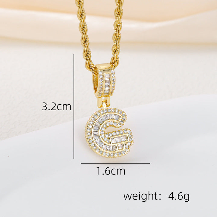 Alphabet Pendant Necklace