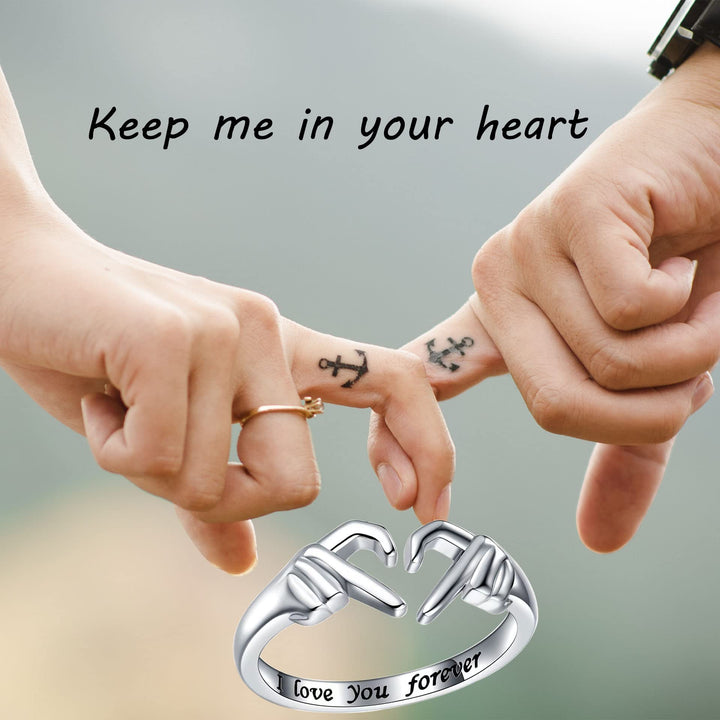 Titanium Steel Love Gesture Adjustable Ring