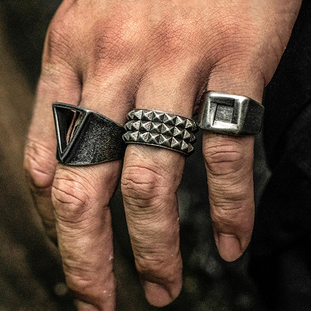 Hollow Triangle Stainless Steel Men&
