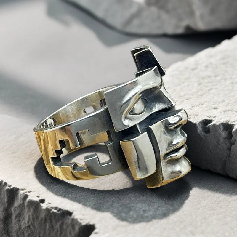 Split Personality Mask Ring