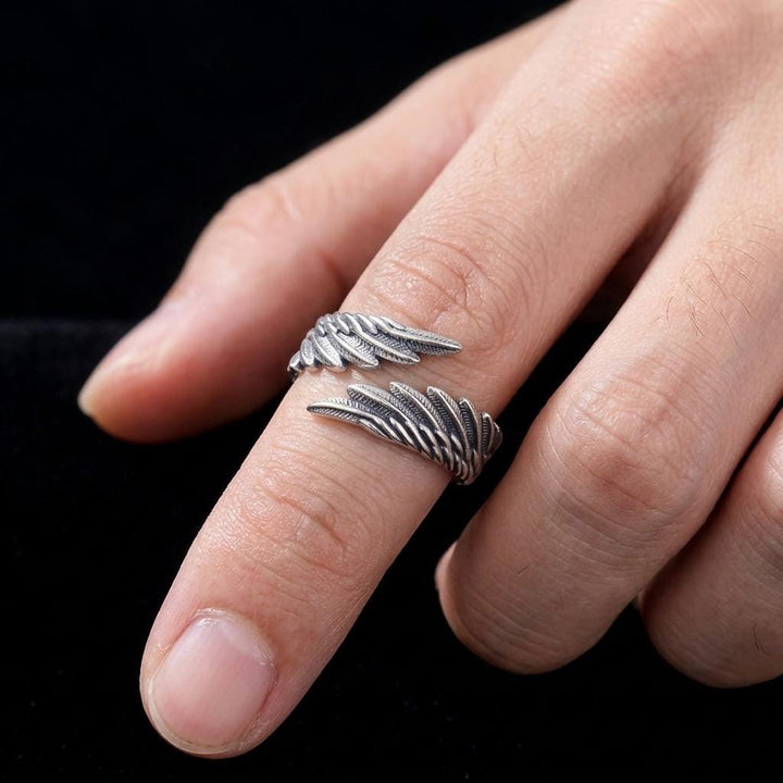 Guardian Angel Feather Wing Ring