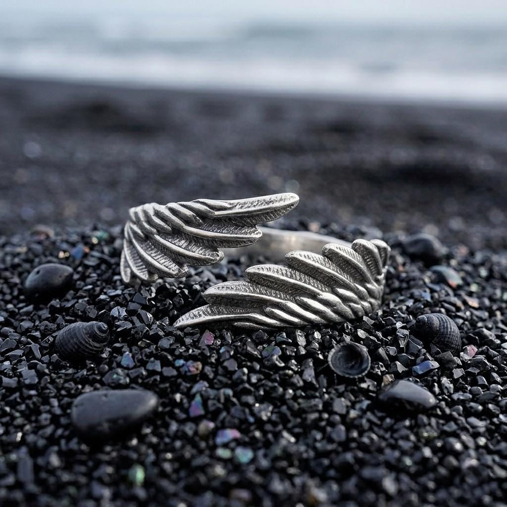 Guardian Angel Feather Wing Ring