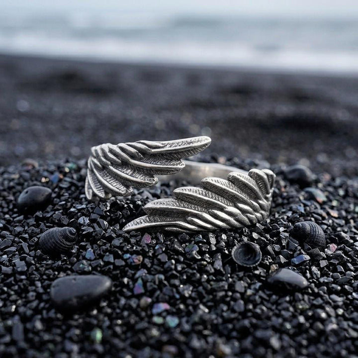 Guardian Angel Feather Wing Ring