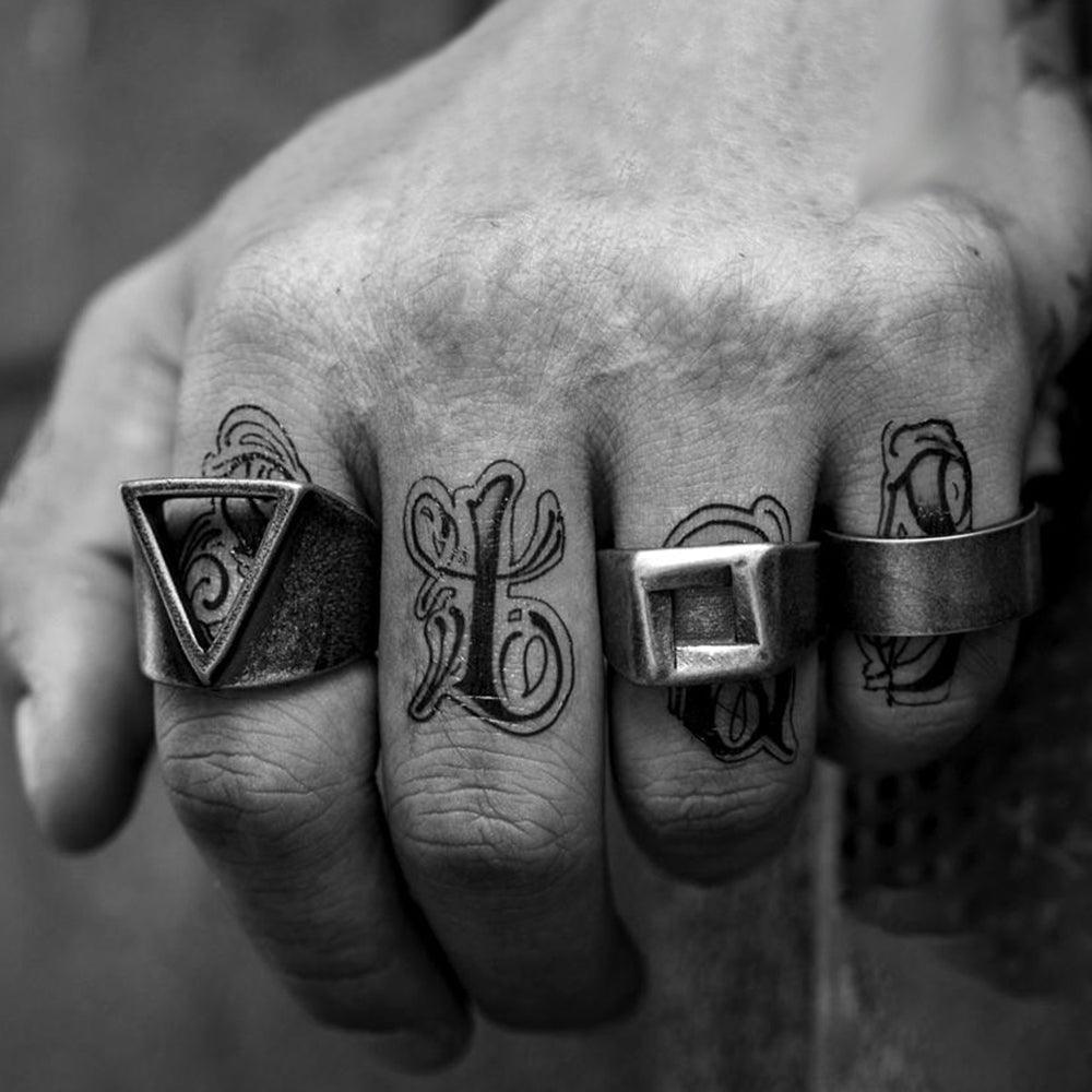 Hollow Triangle Stainless Steel Men&