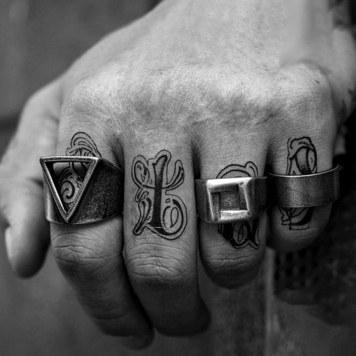 Hollow Triangle Stainless Steel Men&
