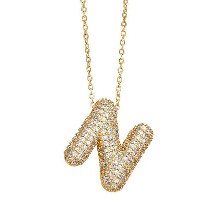Bubble letter necklace