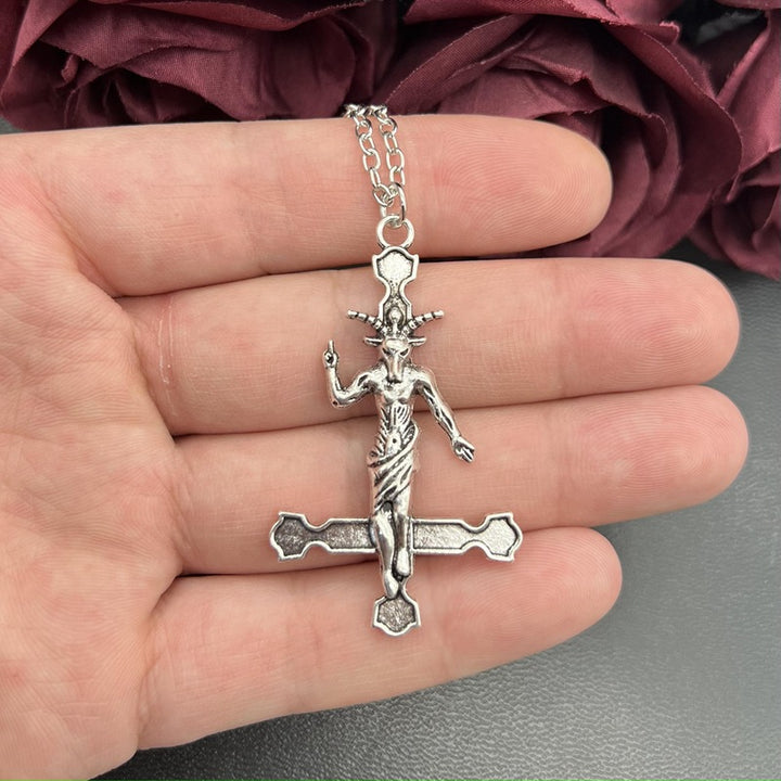 Inverted Cross Baphomet Necklace