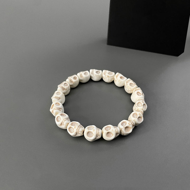 Turquoise Cracked Skull Bracelet