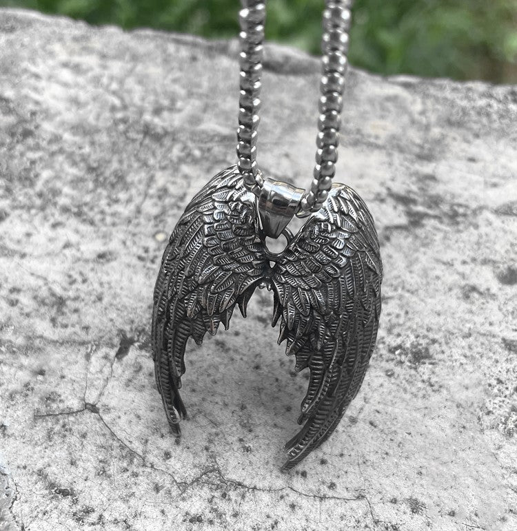 Vintage Wings Pendant Necklace