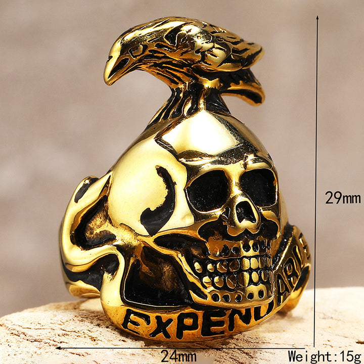 Crow Skull Ring