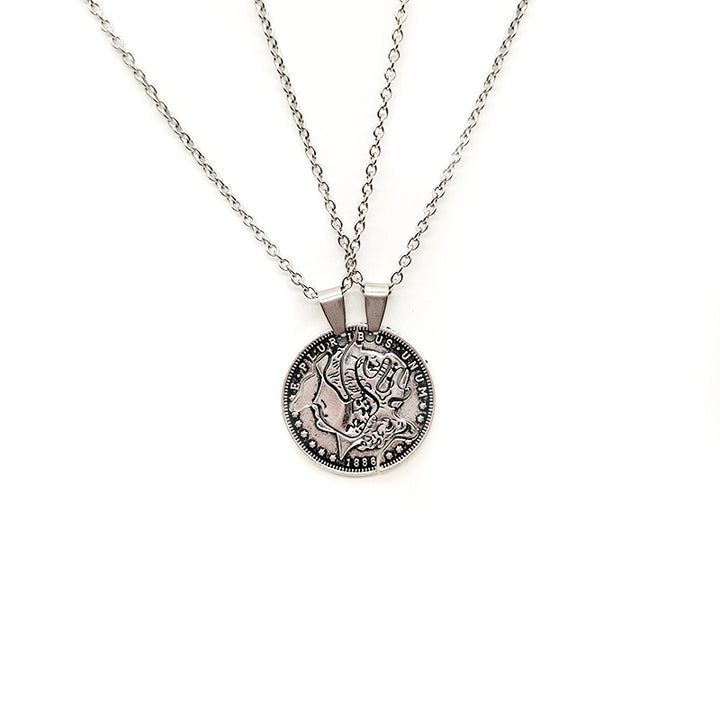 Deer puzzle couple necklace