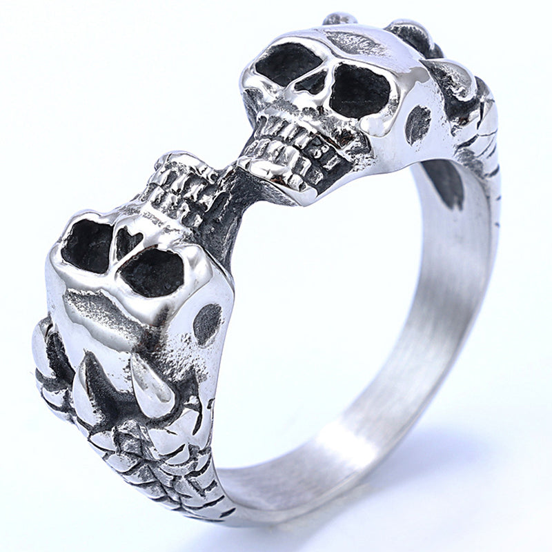 Vintage Dark Punk Skull Men&