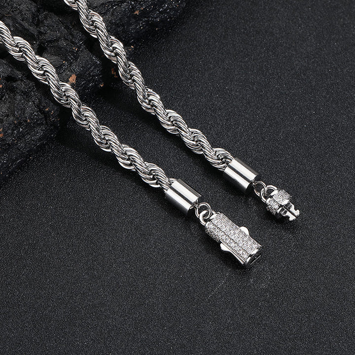Silver twist bracelet