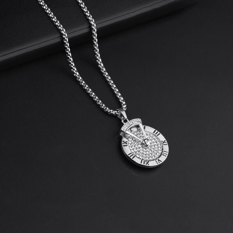 Roman numeral dial necklace