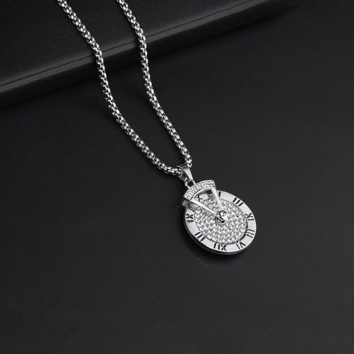 Roman numeral dial necklace