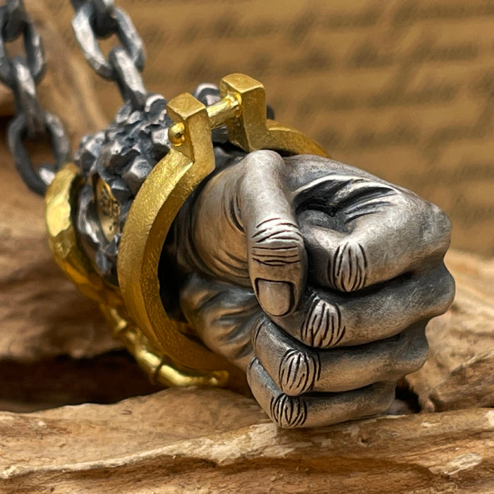 Skull Fist of Destiny Pendant