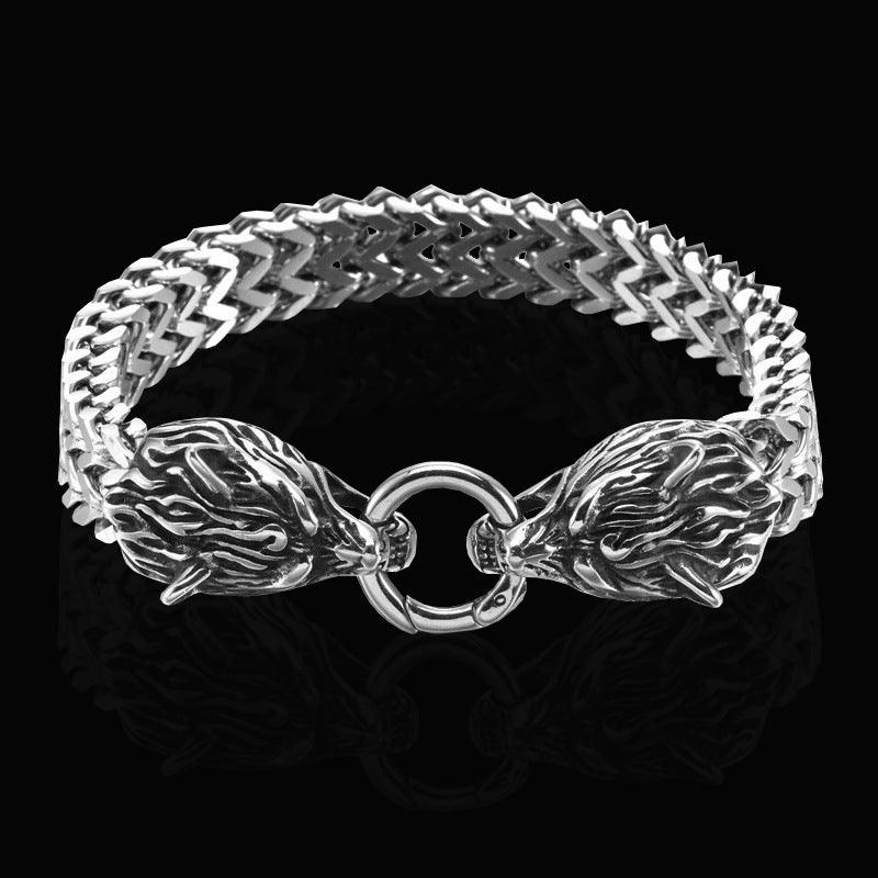 Viking Wolf Head Bracelets