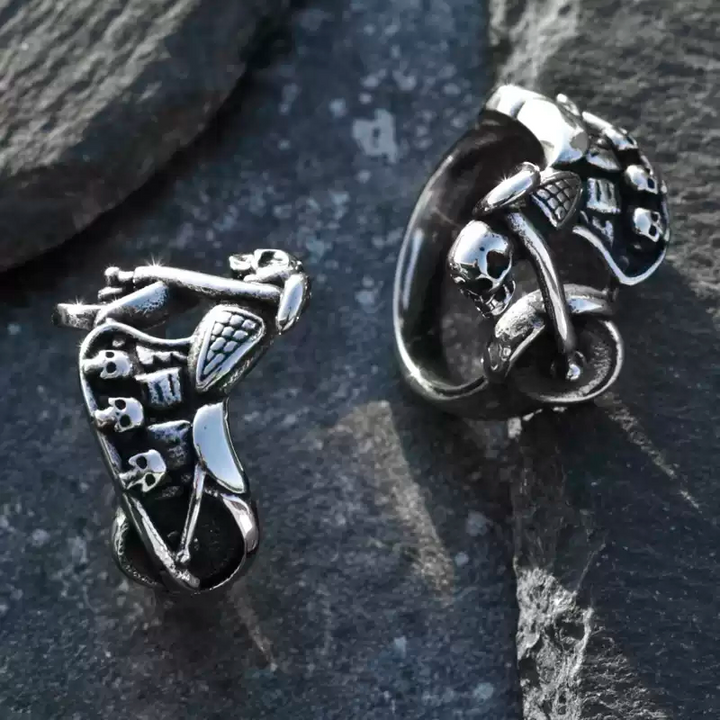 Skull Motorcycle Ring