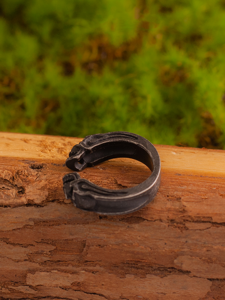 Double Skull Open Ring