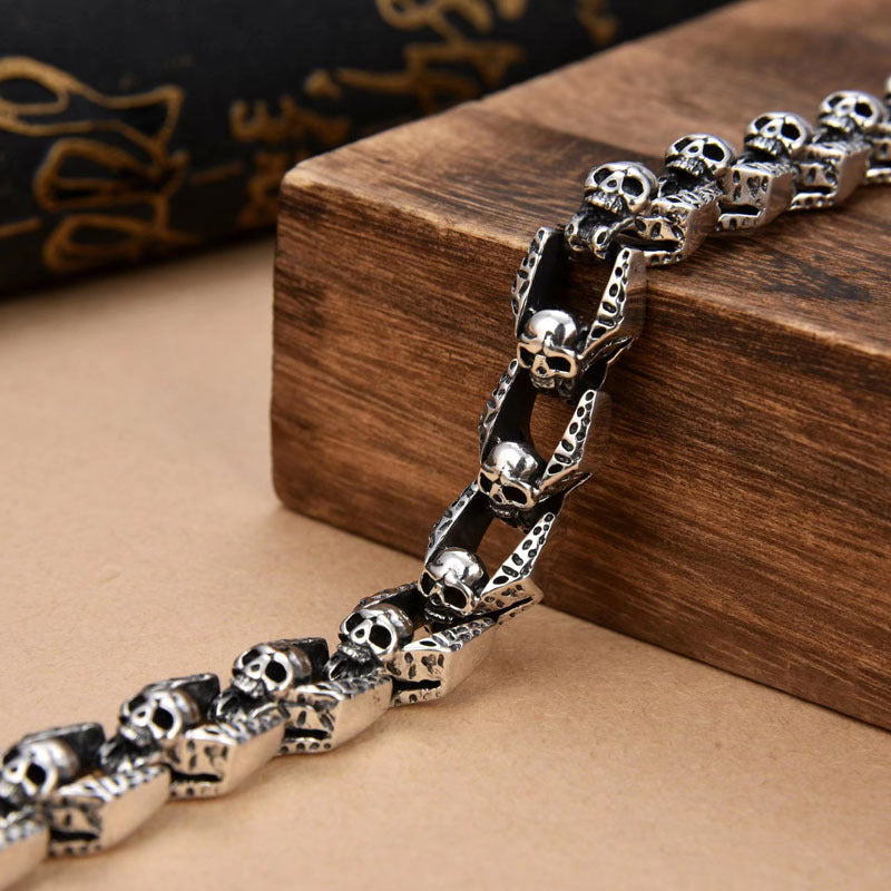 Punk style skull bracelet
