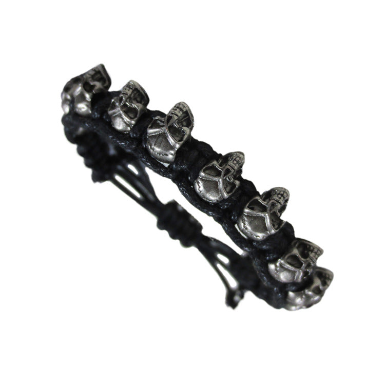 Vintage Skull Braided Bracelet