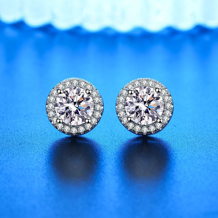Round Diamond Stud Earrings