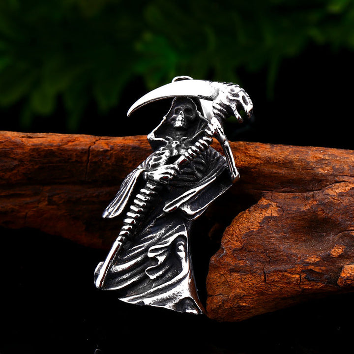 Skull Scythe Death Necklace