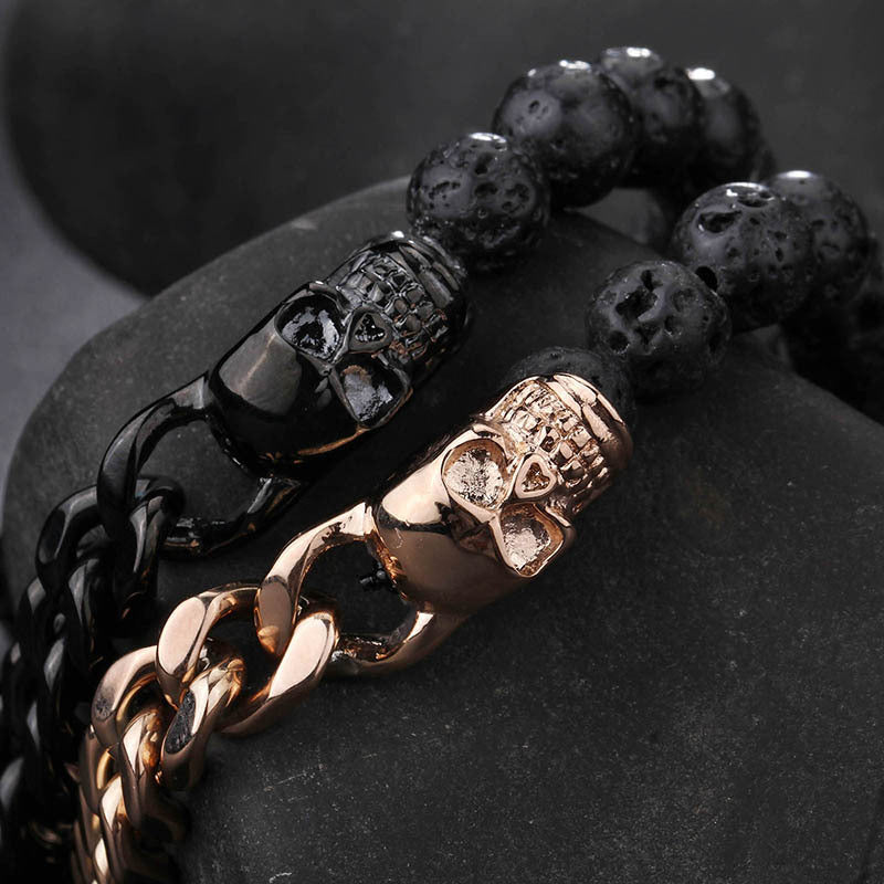 Sterling Silver Skull Bracelet
