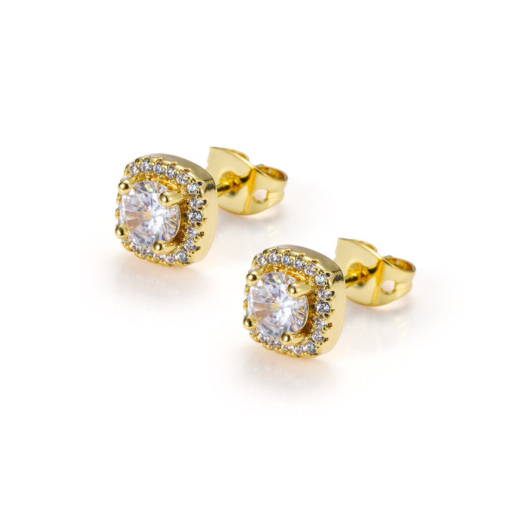 Super shiny zircon earrings