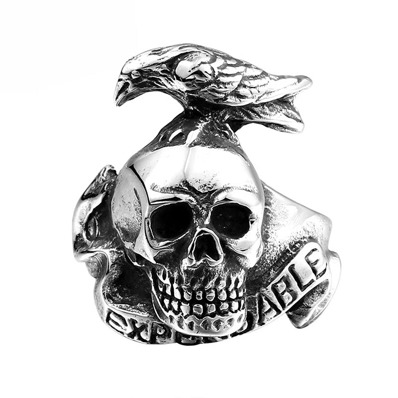 Crow Skull Ring