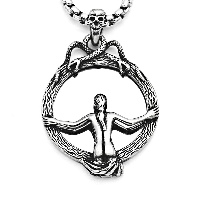 Magic Mirror Skull Pendant Necklace