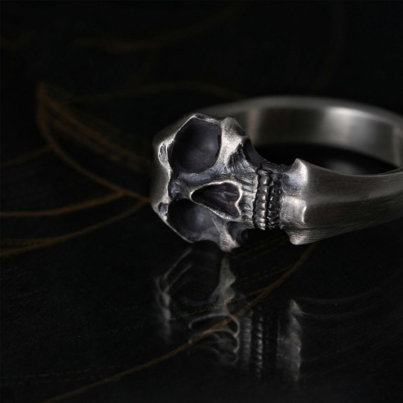 925 silver skull ring