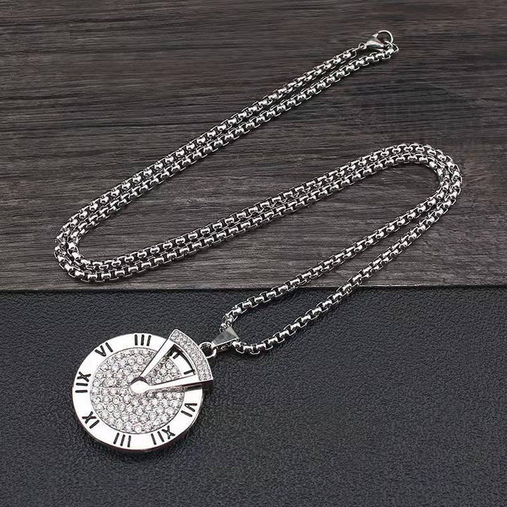 Roman numeral dial necklace